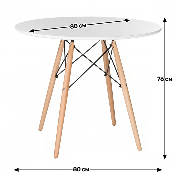 Характеристики Кухонный стол Ergozen Eames DSW Pro 80 см Характеристики Кухонный стол Ergozen Eames DSW Pro 80 см